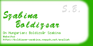 szabina boldizsar business card